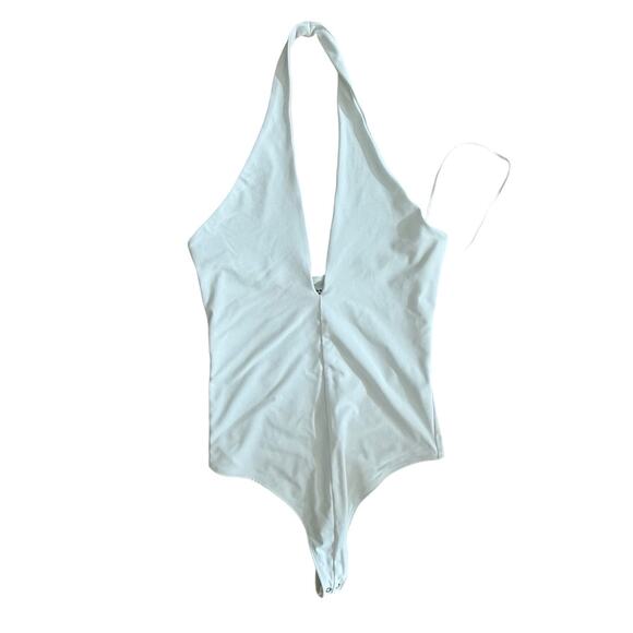 Abercrombie & Fitch White Cross Front Halter Bodysuit - S - Picture 2 of 4